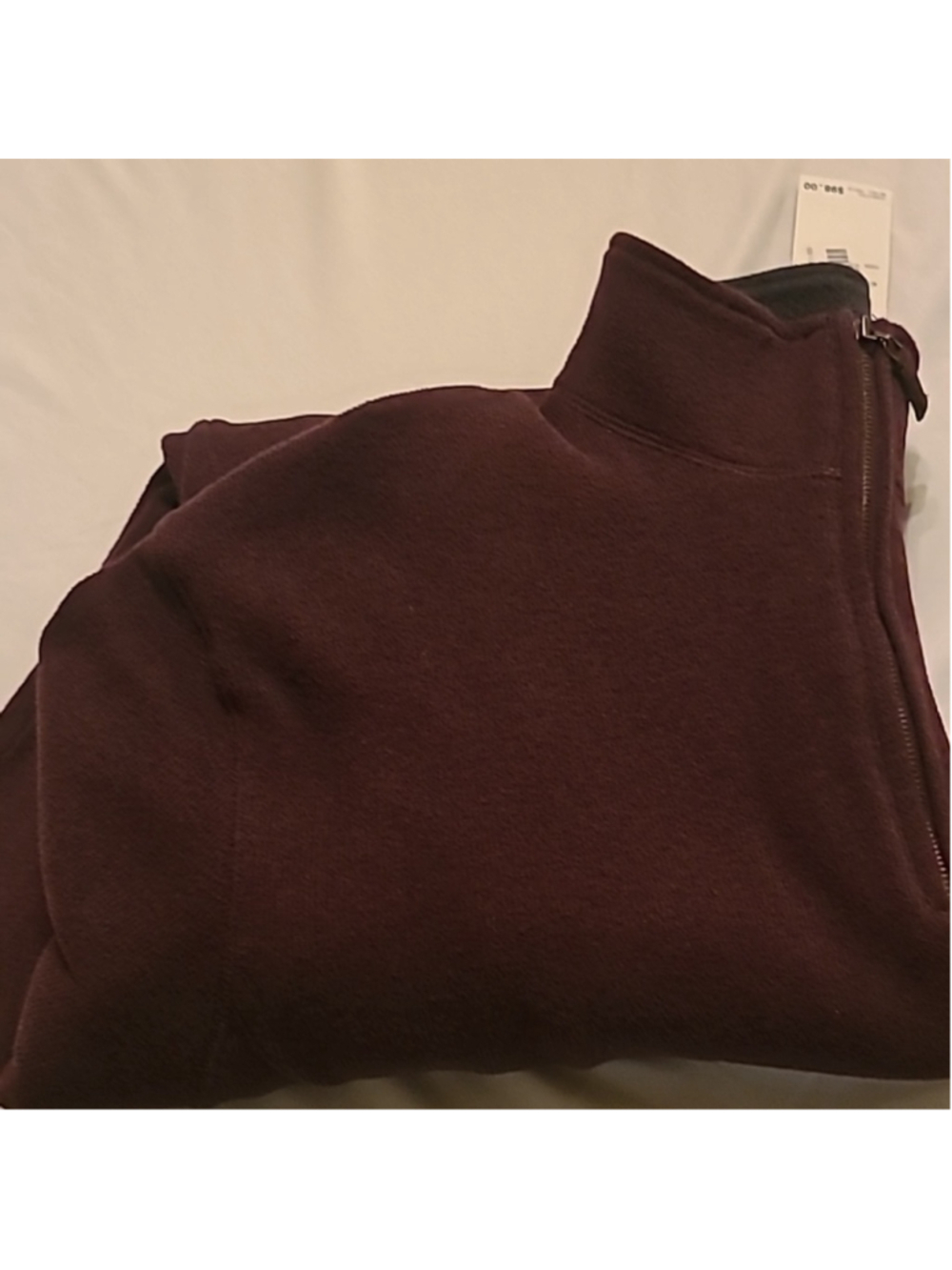 Pendleton 1/4 zippered NWT 100%cotton burgundy sz. Large.(#2492E) - Picture 8 of 15